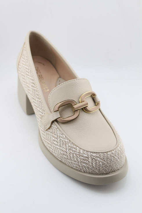 DFC Relax Textured Leather Block Heel Pumps